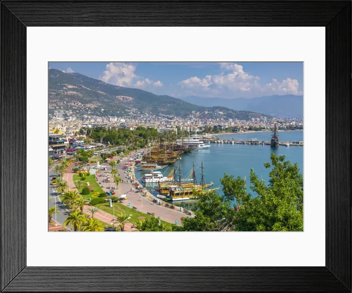 Framed Print : Alanya Harbour and Foreshore, Alanya, Turkey Framed Print : Alanya Harbour and Foreshore, Alanya, Turkey