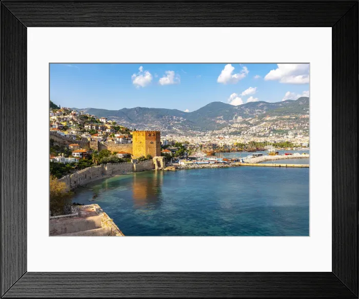 Framed Print : Alanya Harbour and The Red Tower, Alanya, Turkey Framed Print : Alanya Harbour and The Red Tower, Alanya, Turkey
