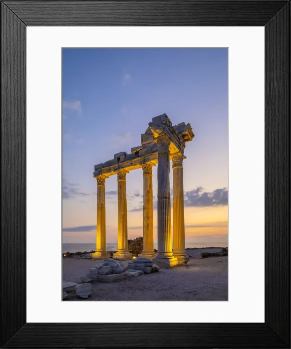Framed Print : Apollo Temple at Dusk, Side, Turkey
