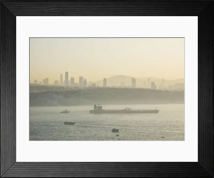 Framed Print : View over the Bosphorus to the asian side of Istanbul, Turkey Framed Print : View over the Bosphorus to the asian side of Istanbul, Turkey