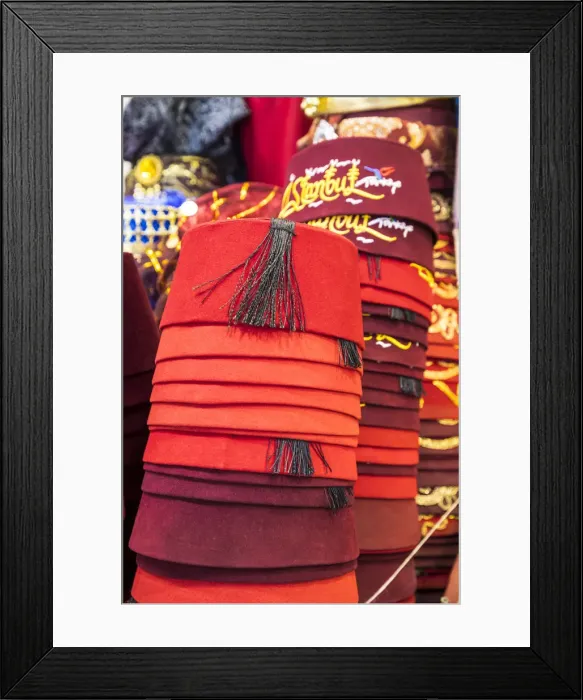 Framed Print : Fes hats, Grand Bazaar, Istanbul, Turkey Framed Print : Fes hats, Grand Bazaar, Istanbul, Turkey