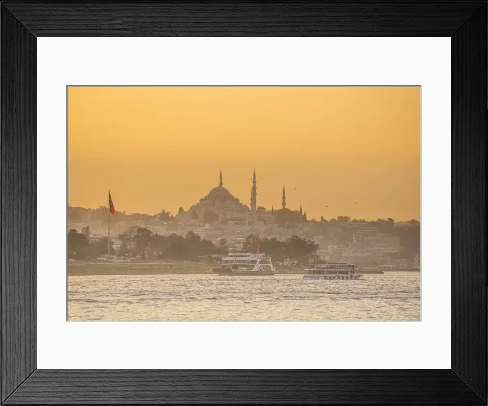 Framed Print : Suleymaniye Camii (Mosque) across the Bosphorus, Istanbul, Turkey Framed Print : Suleymaniye Camii (Mosque) across the Bosphorus, Istanbul, Turkey