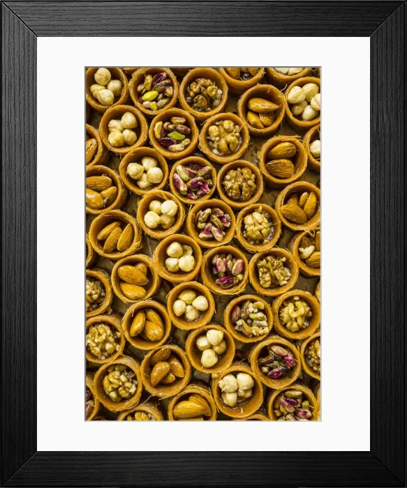 Framed Print : Baklava (traditional Turkish pastries), Egyptian Bazaar (Spice Bazaar), Istanbul, Turkey Framed Print : Baklava (traditional Turkish pastries), Egyptian Bazaar (Spice Bazaar), Istanbul, Turkey