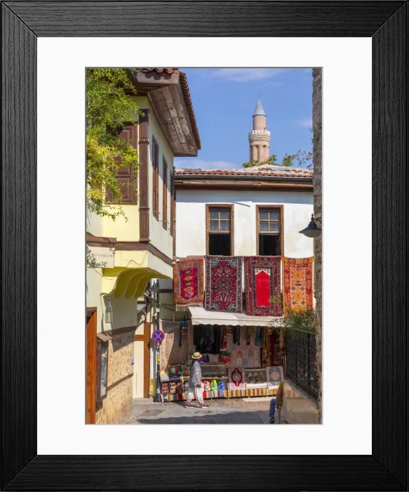 Framed Print : Shopping in Old Town, Antalya, Turkey