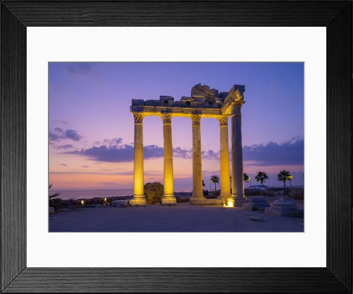 Framed Print : Apollo Temple at Dusk, Side, Turkey Framed Print : Apollo Temple at Dusk, Side, Turkey