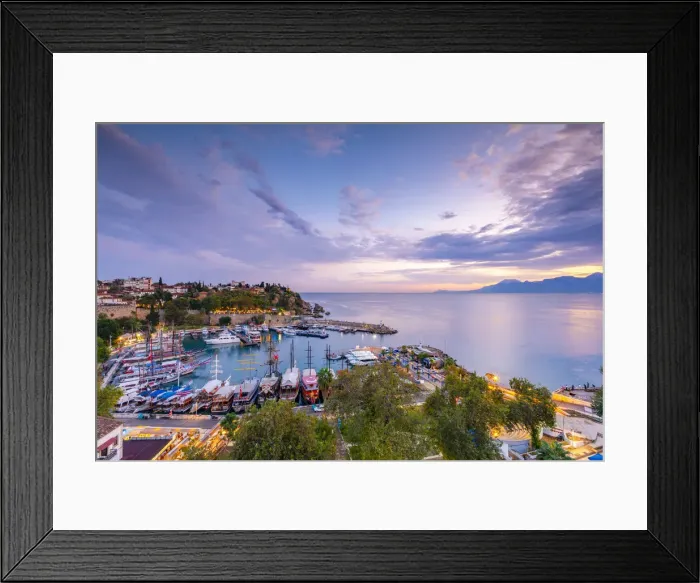 Framed Print : Old Harbour at Dusk, Kaleici, Antalya, Turkey Framed Print : Old Harbour at Dusk, Kaleici, Antalya, Turkey