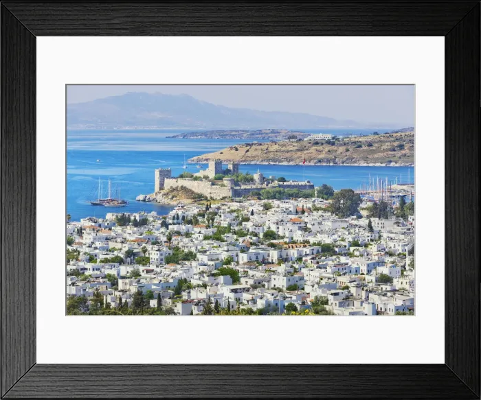 Framed Print : Bodrum, elevated view, Bodrum, Mugla, Turkey Framed Print : Bodrum, elevated view, Bodrum, Mugla, Turkey