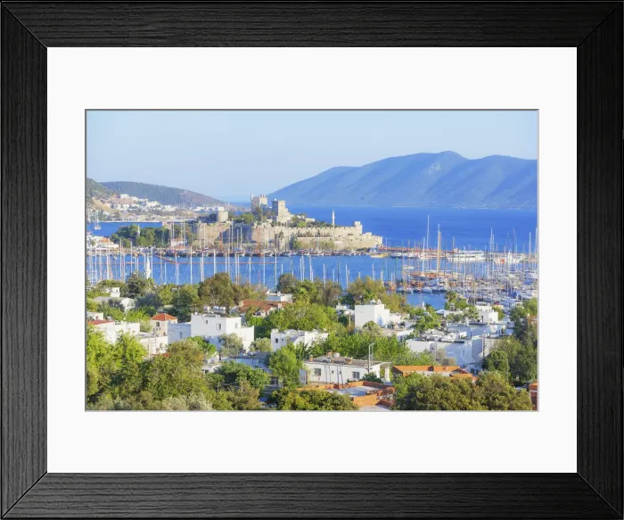 Framed Print : Bodrum, elevated view, Bodrum, Mugla, Turkey Framed Print : Bodrum, elevated view, Bodrum, Mugla, Turkey