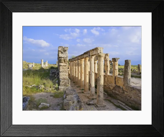 Framed Print : Ruins of ancient Hierapolis, Pamukkale, Anatolia, Turkey Framed Print : Ruins of ancient Hierapolis, Pamukkale, Anatolia, Turkey