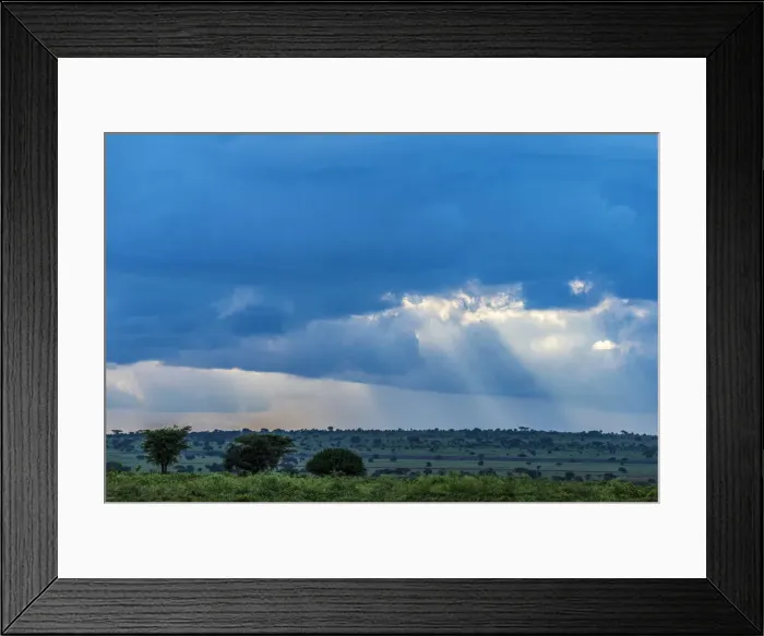 Framed Print : Africa, Tanzania, Loiborsoit. The landscape before the rain Framed Print : Africa, Tanzania, Loiborsoit. The landscape before the rain