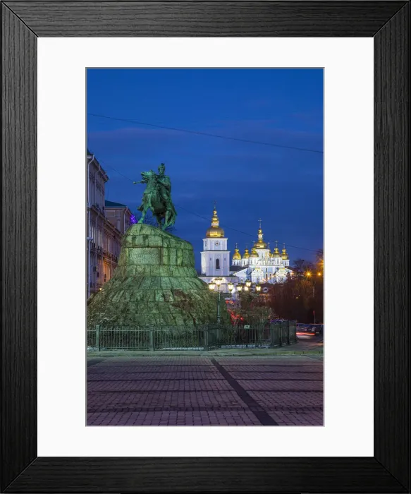 Framed Print : Bohdan Khmelnytsky Monument & St. Michaels monastery, Sofiyivska Square Framed Print : Bohdan Khmelnytsky Monument & St. Michaels monastery, Sofiyivska Square