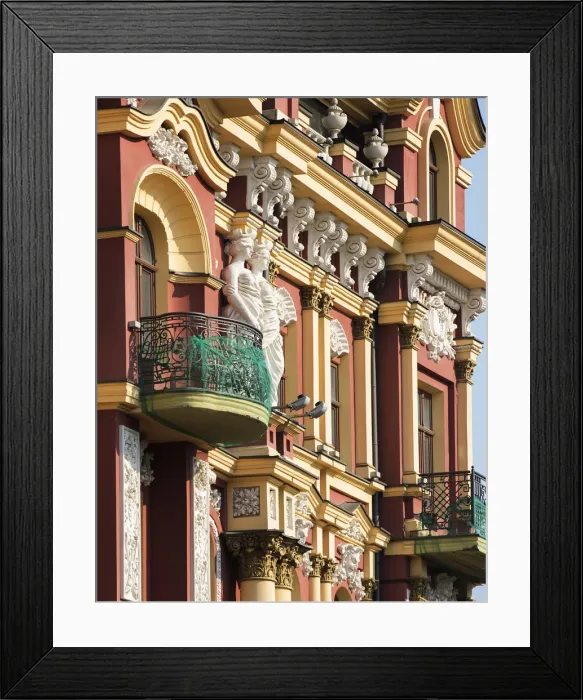 Framed Print : Ukraine, Kyiv, Shevchenkivskyi District, Neighborhood, Neo-Renaissance Style Architecture