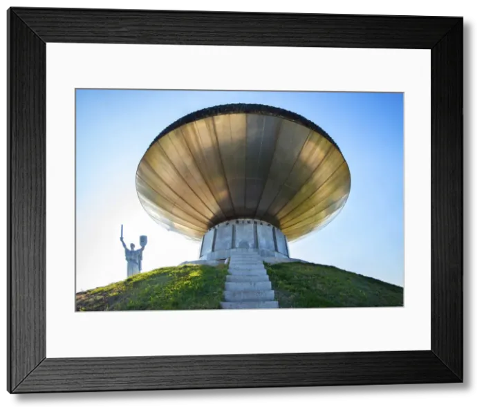 Framed Print : Ukraine, Kyiv, Soviet Era Motherland Monument, Underside Of The Flame Of Glory Cauldron Framed Print : Ukraine, Kyiv, Soviet Era Motherland Monument, Underside Of The Flame Of Glory Cauldron