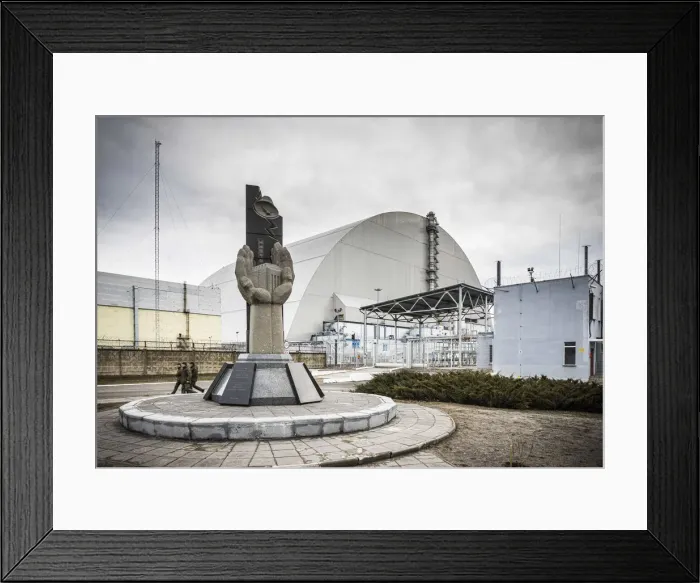 Framed Print : The new sarcophagus (aka New Safe Confinement installed in 2016), over Reactor 4 Framed Print : The new sarcophagus (aka New Safe Confinement installed in 2016), over Reactor 4