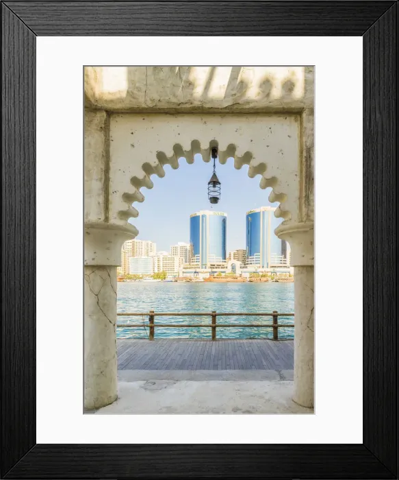 Framed Print : Architecture in Al Seef, Dubai Creek, Dubai, United Arab Emirates Framed Print : Architecture in Al Seef, Dubai Creek, Dubai, United Arab Emirates