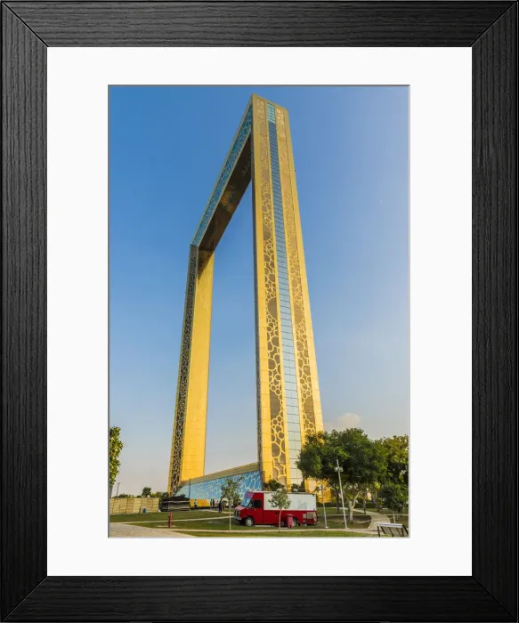 Framed Print : The Frame, Dubai, United Arab Emirates Framed Print : The Frame, Dubai, United Arab Emirates