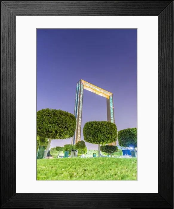Framed Print : The Frame, Dubai, United Arab Emirates Framed Print : The Frame, Dubai, United Arab Emirates