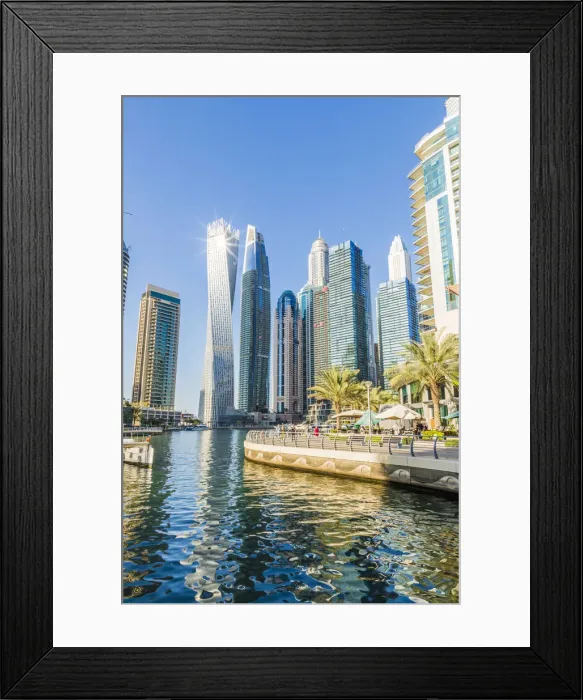 Framed Print : Dubai Marina, Dubai, United Arab Emirates