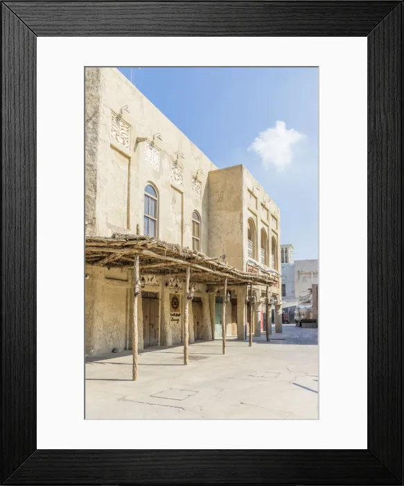 Framed Print : Al seef, Dubai Creek, Dubai, United Arab Emirates