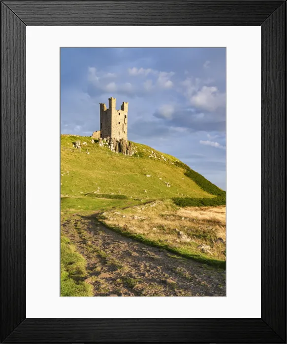 Framed Print : UK, England, Northumberland, Dunstanburgh Castle, Lilburn Tower Framed Print : UK, England, Northumberland, Dunstanburgh Castle, Lilburn Tower