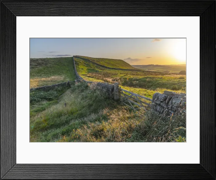 Framed Print : UK, England, Northumberland, Haltwhistle, Melkridge, Winshield Crags, Hadrians Wall