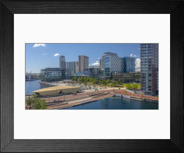 Framed Print : UK, England, Greater Manchester, Salford, Salford Quays, North Bay, MediaCityUK Framed Print : UK, England, Greater Manchester, Salford, Salford Quays, North Bay, MediaCityUK
