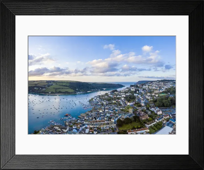 Framed Print : Aerial view of Salcombe on the Kingsbridge Estuary, Devon, England Framed Print : Aerial view of Salcombe on the Kingsbridge Estuary, Devon, England