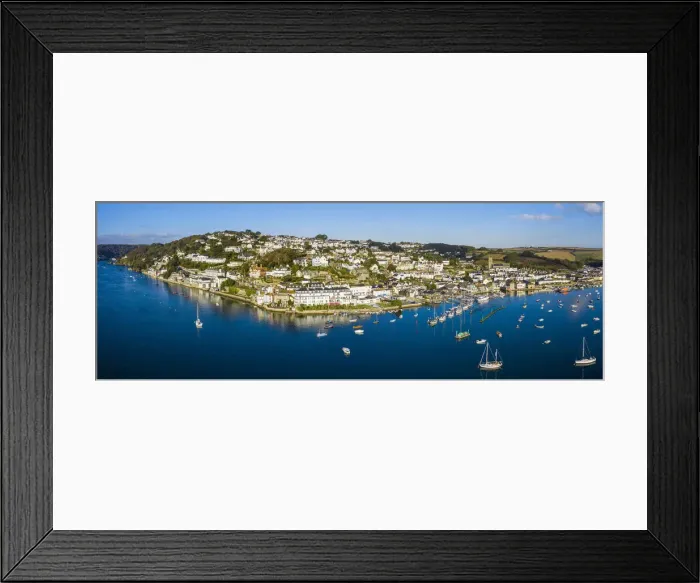 Framed Print : Aerial view of Salcombe on the Kingsbridge Estuary, Devon, England Framed Print : Aerial view of Salcombe on the Kingsbridge Estuary, Devon, England