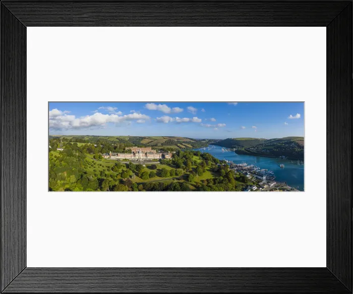 Framed Print : Dartmouth, Britannia Royal Naval College, river Dart, Devon, England Framed Print : Dartmouth, Britannia Royal Naval College, river Dart, Devon, England