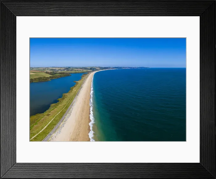 Framed Print : Aerial view of Slapton Sands, Devon, England Framed Print : Aerial view of Slapton Sands, Devon, England