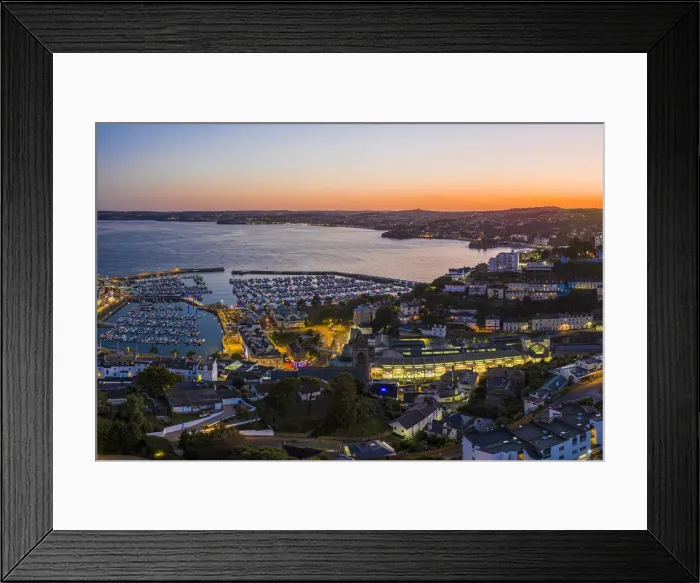 Framed Print : Torquay town and marina, Torbay, Devon, England Framed Print : Torquay town and marina, Torbay, Devon, England