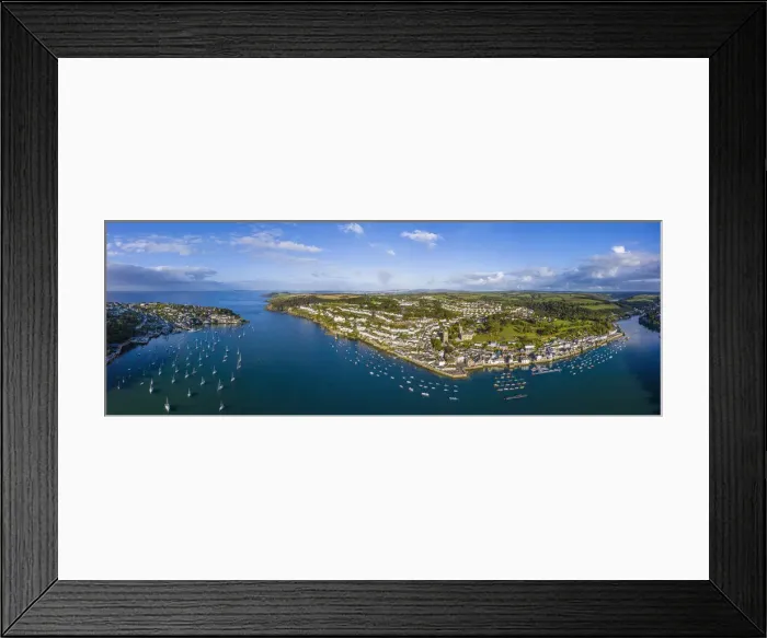 Framed Print : Aerial view over Fowey, Cornwall, England Framed Print : Aerial view over Fowey, Cornwall, England
