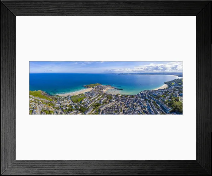 Framed Print : Aerial view of St. Ives, Cornwall, England Framed Print : Aerial view of St. Ives, Cornwall, England