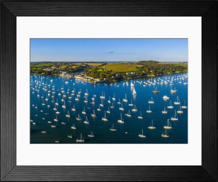 Framed Print : Yachts moored between Falmouth and Flushing, Penryn river, Cornwall, England Framed Print : Yachts moored between Falmouth and Flushing, Penryn river, Cornwall, England