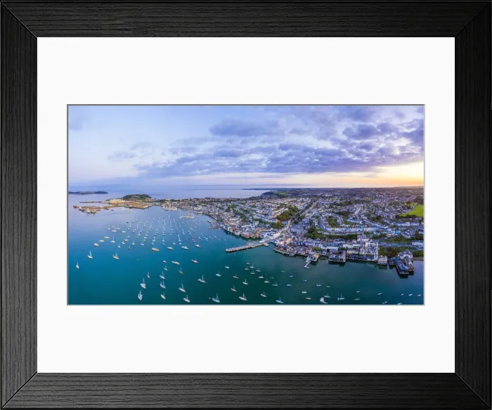Framed Print : Aerial view over the Penryn river and Falmouth, Cornwall, England Framed Print : Aerial view over the Penryn river and Falmouth, Cornwall, England