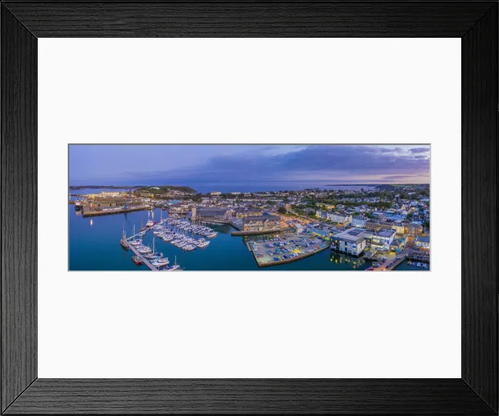 Framed Print : Aerial view over the Penryn river and Falmouth, Cornwall, England