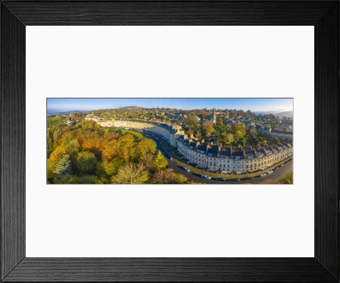 Framed Print : Aerial view over the Georgian city of Bath and Lansdown Cresent, Somerset, England Framed Print : Aerial view over the Georgian city of Bath and Lansdown Cresent, Somerset, England