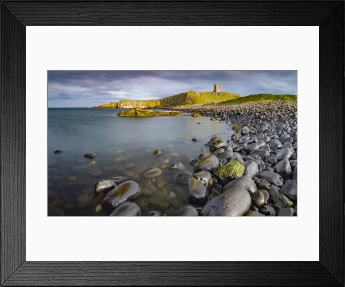 Framed Print : UK, England, Northumberland, Dunstanburgh Castle, Lilburn Tower Framed Print : UK, England, Northumberland, Dunstanburgh Castle, Lilburn Tower