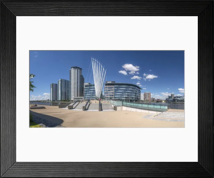 Framed Print : UK, England, Greater Manchester, Salford, Salford Quays, North Bay, MediaCityUK Framed Print : UK, England, Greater Manchester, Salford, Salford Quays, North Bay, MediaCityUK
