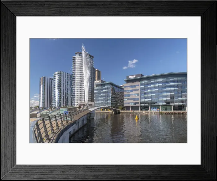 Framed Print : UK, England, Greater Manchester, Salford, Salford Quays, North Bay, MediaCityUK Framed Print : UK, England, Greater Manchester, Salford, Salford Quays, North Bay, MediaCityUK