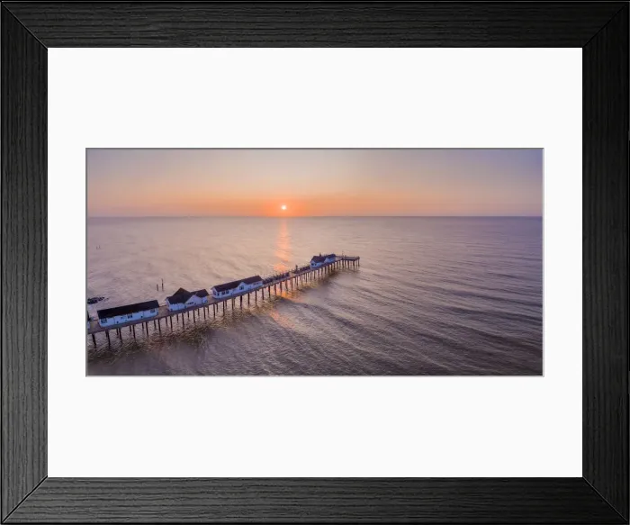 Framed Print : UK, England, Suffolk, Southwold, Southwold Pier at sunrise Framed Print : UK, England, Suffolk, Southwold, Southwold Pier at sunrise