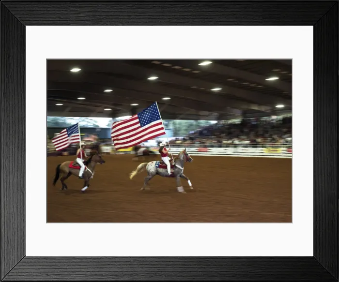 Framed Print : USA, Florida, Ocala, Rodeo, Calf Roping, Horseback Riding