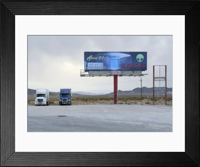 Framed Print : USA, Nevada, Pax Americana Amargosa Valley Framed Print : USA, Nevada, Pax Americana Amargosa Valley