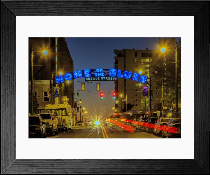 Framed Print : USA, Deep South, Tennessee, Memphis, Beale street