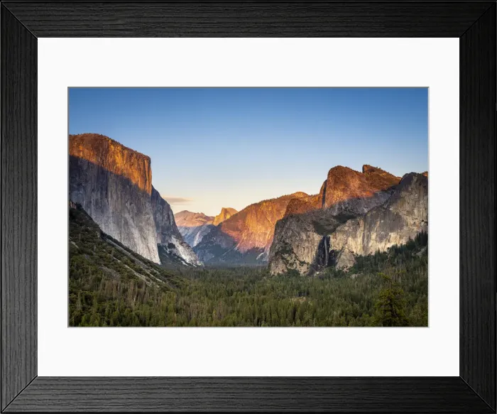 Framed Print : Scenic view of forest in valley amidst rocky mountains at Tunnel View Framed Print : Scenic view of forest in valley amidst rocky mountains at Tunnel View
