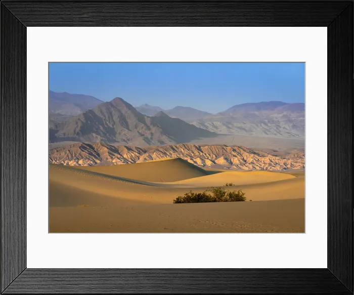 Framed Print : Scenic view of Mesquite Flat Sand Dunes and rocky mountains in desert Framed Print : Scenic view of Mesquite Flat Sand Dunes and rocky mountains in desert