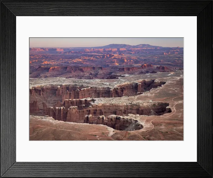 Framed Print : Dramatic canyon terrain at Grand View Point at sunset, Canyonlands National Park, Utah Framed Print : Dramatic canyon terrain at Grand View Point at sunset, Canyonlands National Park, Utah