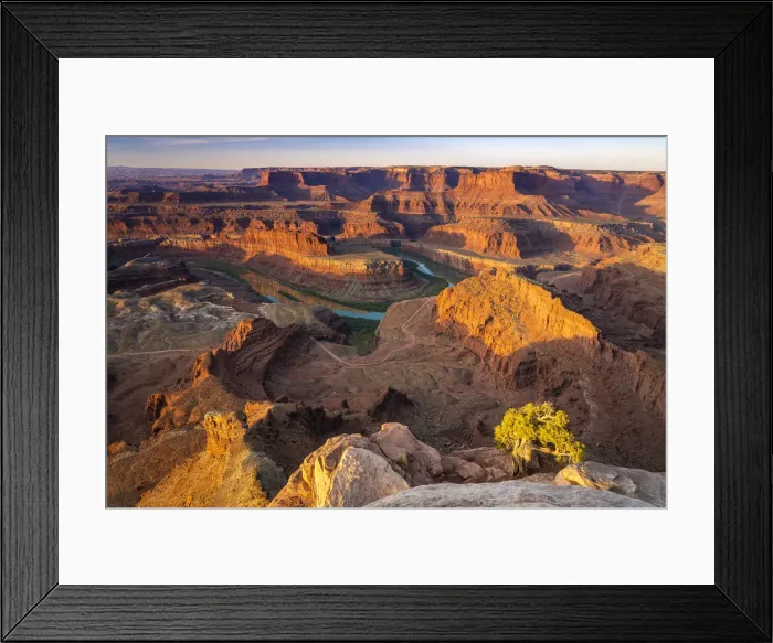 Framed Print : Bend of Colorado river at sunrise at Dead Horse Point, Dead Horse Point State Park, Utah