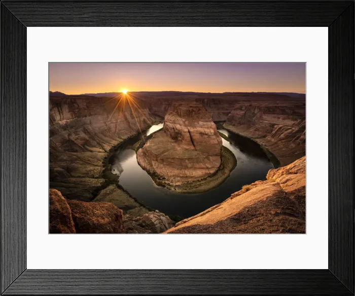 Framed Print : Famous Horseshoe Bend on Colorado river at sunset, Page, Arizona, USA Framed Print : Famous Horseshoe Bend on Colorado river at sunset, Page, Arizona, USA