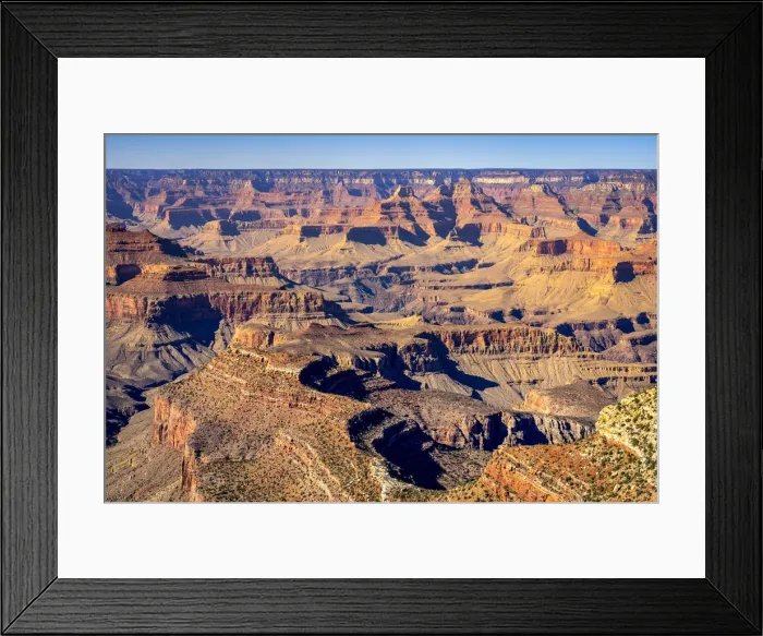 Framed Print : Idyllic shot of Grand Canyon and Colorado River on sunny day, Lipan Point Framed Print : Idyllic shot of Grand Canyon and Colorado River on sunny day, Lipan Point